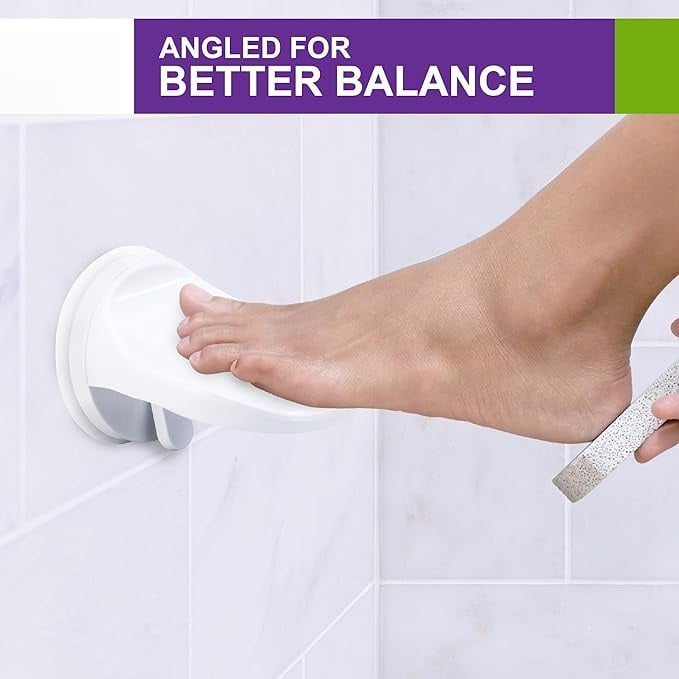 Suction Mount Shower Foot Rest - Easy Install Non Slip