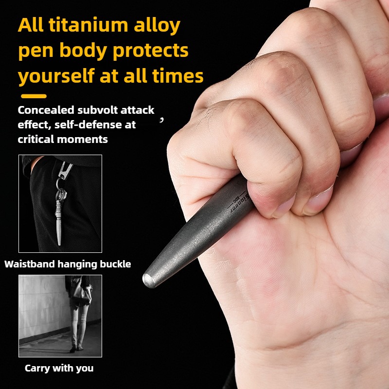 Titanium Alloy EDC Tactical Self-Defense Window Breaking Pen