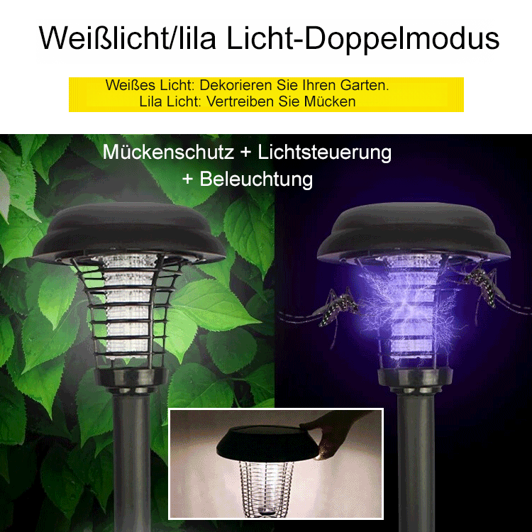 🔥Heißer Verkauf - 50%|Moskito-Abwehr und Beleuchtung Solar-Gartenleuchte