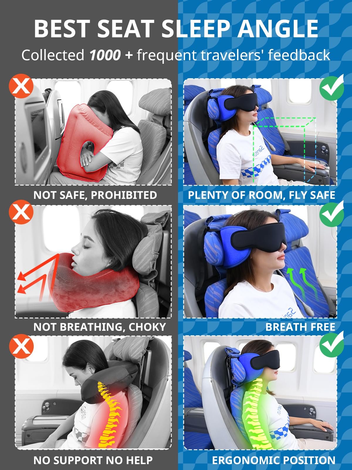 🔥Last Day 50% OFF🔥Memory Foam Travel Pillows