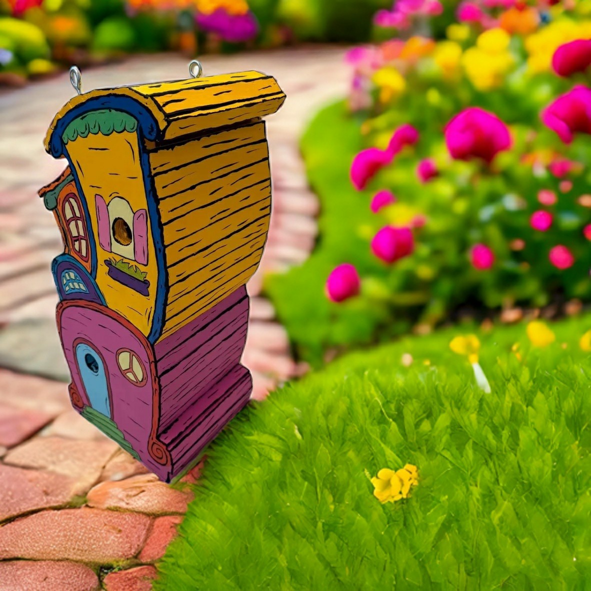 🔥Last 4 hours Sale: Save 60% - Artist Wooden Handmade Birdhouse (🔥BUY 2 FREE SHIPPING)