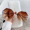 (🔥Summer Hot Sale - 50% OFF) 2024 Woman Rimless Diamond Sunglasses, BUY 2 FREE SHIPPING