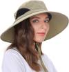 EINSKEY Unisex Sun Hat, Waterproof Wide Brim Bucket Hat Packable Boonie Hat for Fishing Hiking Gardening Safari Beach