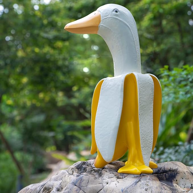 🦆Peeled Banana Duck Sculpture