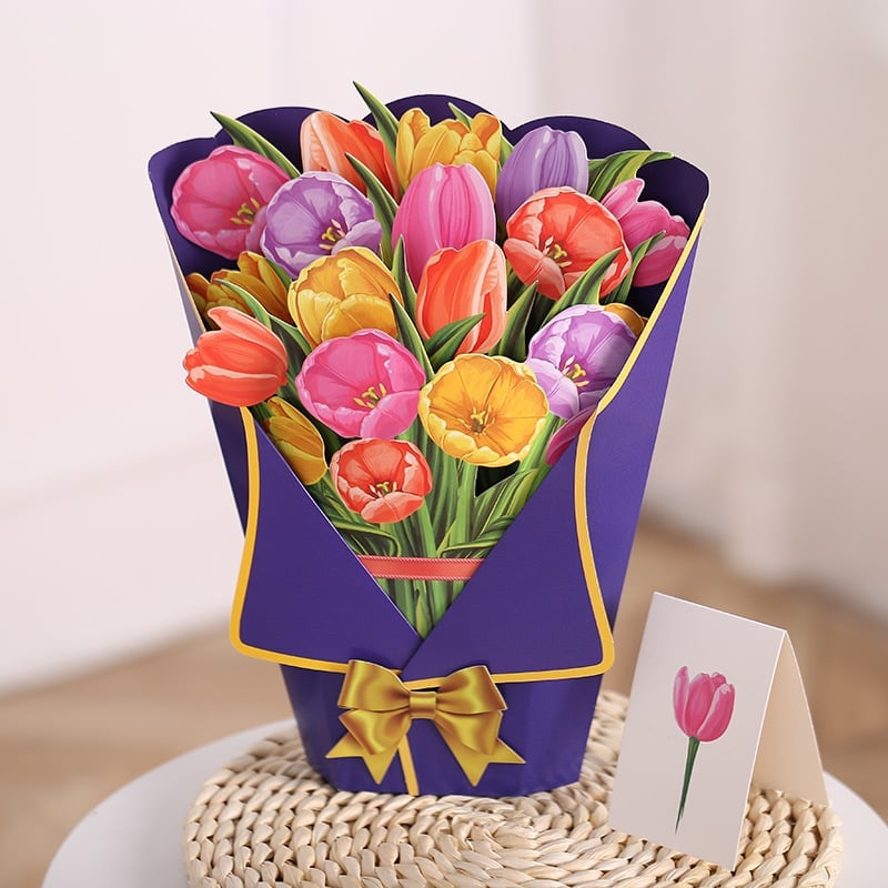 🎁Mother's Day Gift SAVE 50% OFF💐Pop Up Flower Bouquet Greeting Card(Buy 3 Free Shipping)