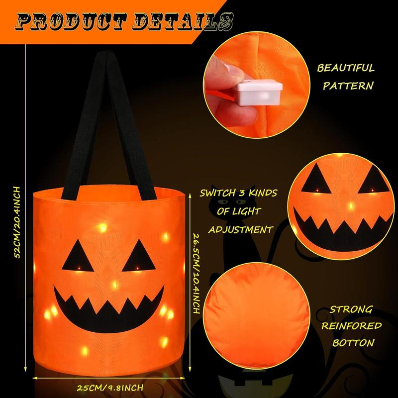 🔥LAST DAY SALE 50% OFF🎃 LED Light Halloween Trick or Treat Bags⚡️BUY 2 GET 1 FREE