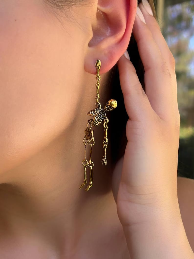 🔥LAST DAY SALE 70% OFF💥Skeleton Earrings⚡BUY 2 GET 1 FREE(3 PAIRS)