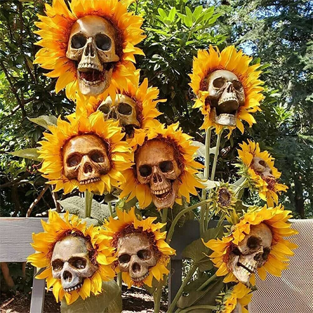 💀Halloween Sale: 50% OFF Halloween Artificial Skull Sunflower