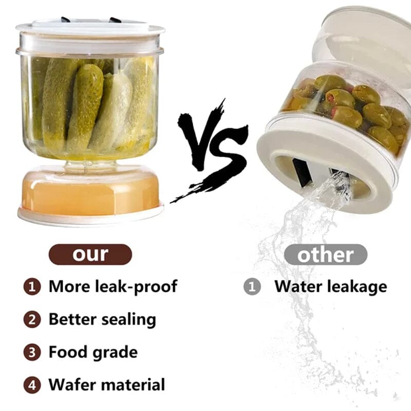 🔥(Last Day Sale- 50% OFF) Pickle and Olives Jar Container with Strainer
