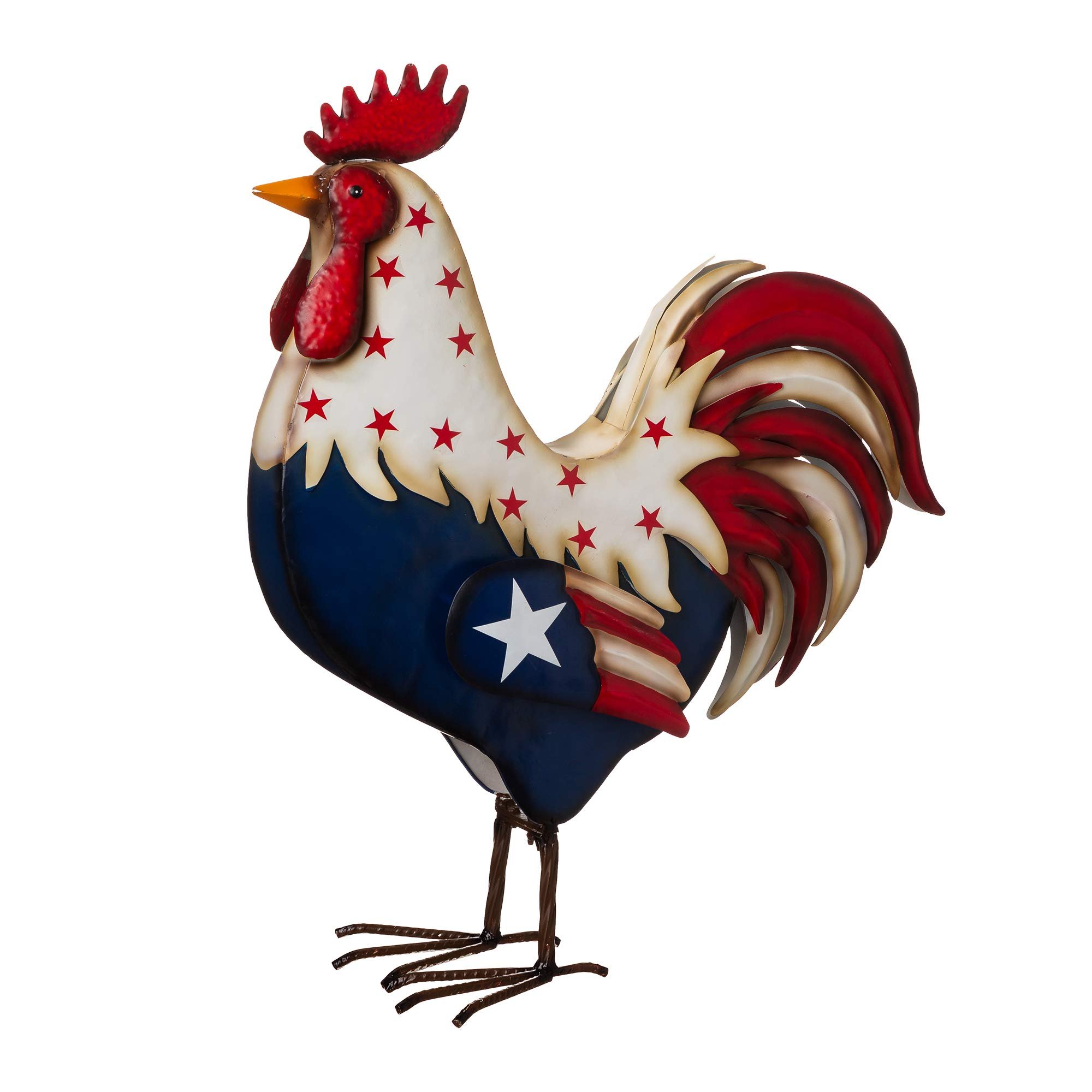 🔥Metal Patriotic Rooster Statue-21