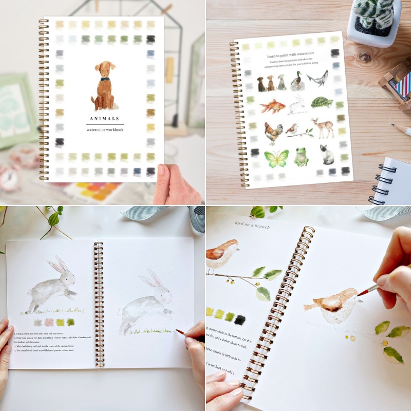 ⏰Last Day 70% OFF Sale💝Watercolor Workbook🖼️Beginner-Friendly