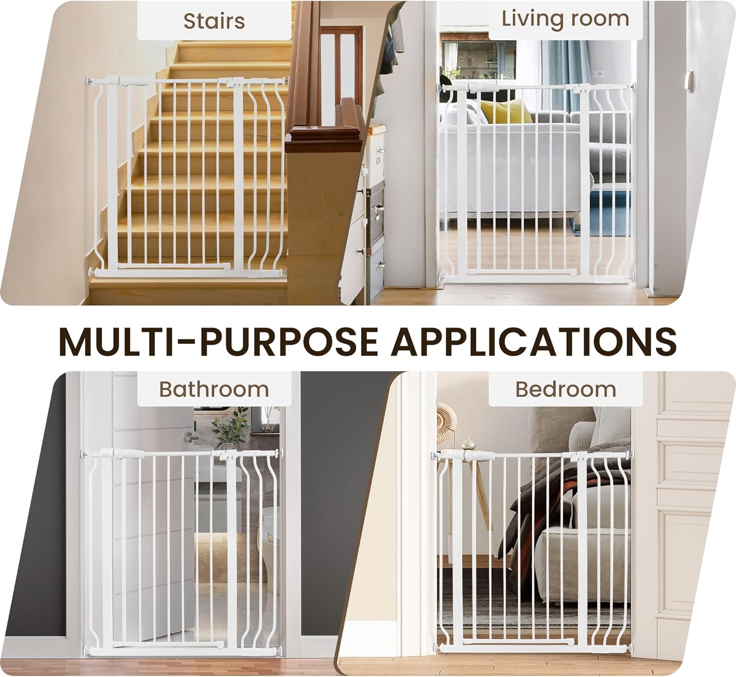 BalanceFrom Easy Walk-Thru Safety Gate for Doorways and Stairways with Auto-Close/Hold-Open Features, 30-Inch Tall, Fits 29.1 - 33.8 Inch Openings, Graphite