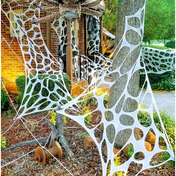 🎃🕷 Giant Stretchy Netting Spider Web Halloween Decorations