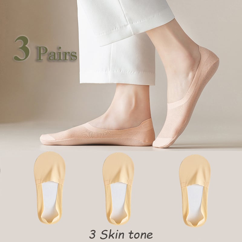 🔥BUY 3 SAVE 49%🔥Invisible Non-slip Ice Silk Socks & Never Fall Off