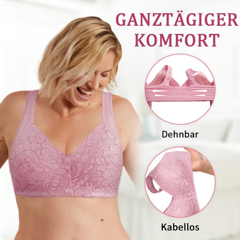 🔥Letzter Tag Kaufe 1 und erhalte 3 Packungen⭐️Bügelloser BH mit Spitzenverschluss vorne