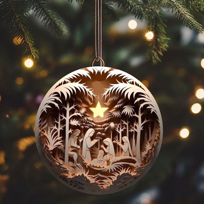 🎄Nativity Christmas ornament(2D flat printing)