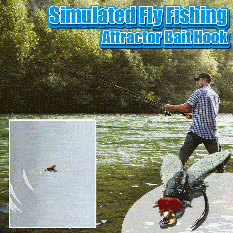 🔥Last Day Clearance Sale 60% OFF🔥Simulated Flies Fishing Attractor Bait Hook