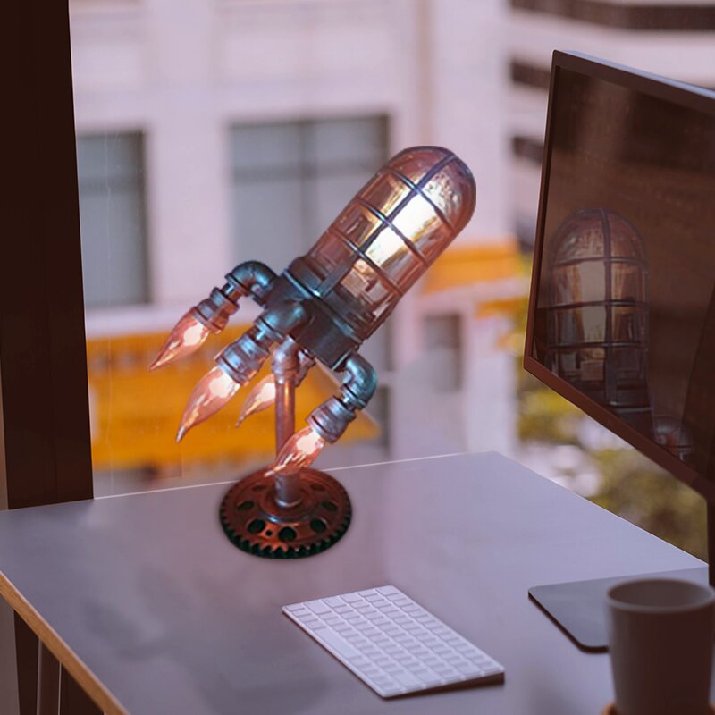 (🔥Hot Sale - 49% OFF) Steampunk Rocket Lamp, BUY 2 FREE SHIPPING