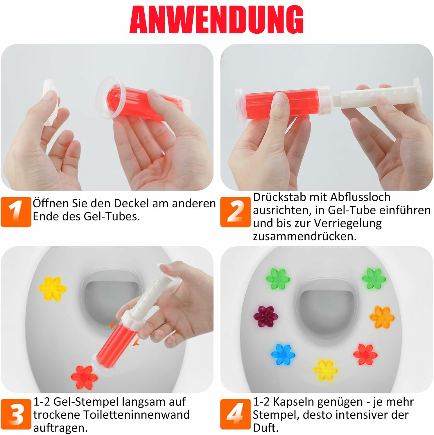 🔥Heißer Verkauf 49 % RABATT🚽84 Blumen Toilettenreiniger-Gelstempel