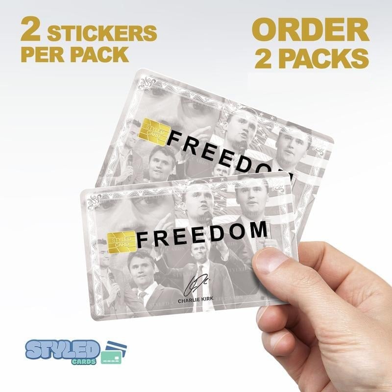 🙏60% OFF For Charlie's Fans -🎗️🕊️Charlie kirk debit card stickers