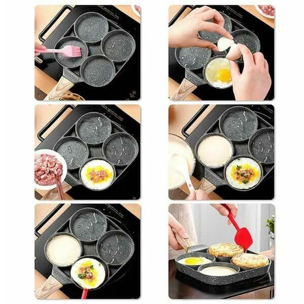 (⚡Last Day Promotions-70% OFF)4 Hole Maifanshi Stone Non-stick Egg Ham Pot,Free Shipping