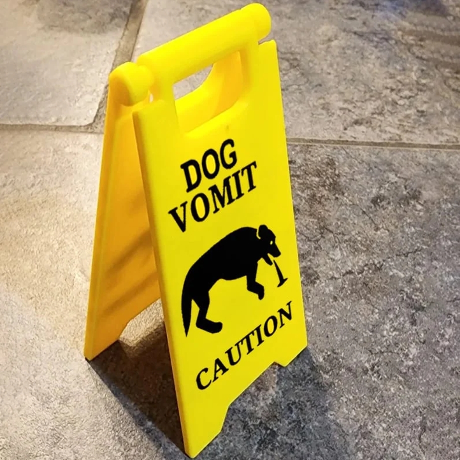 🔥Last Day Promotion 70% OFF🔥Caution Sign: Cat Vomit Edition⚡Buy 3 Get 1 Free