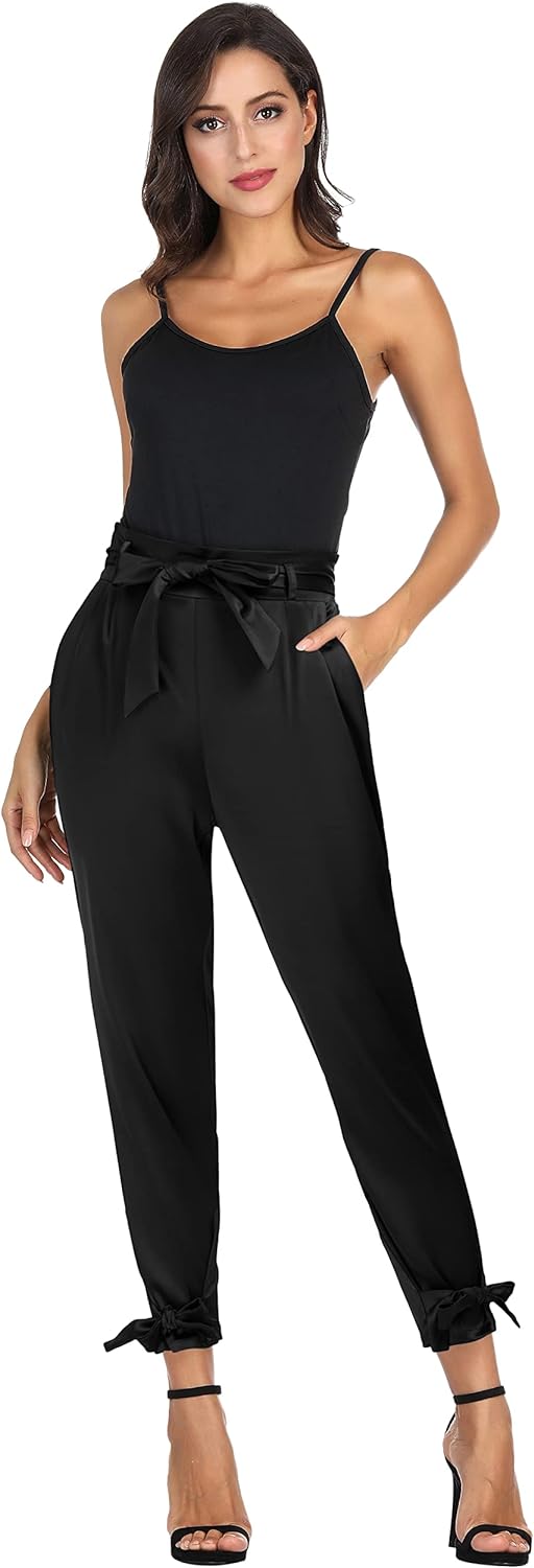 GRACE KARIN Womens Casual High Waist Pencil Pants with Bow-Knot Pockets for Work