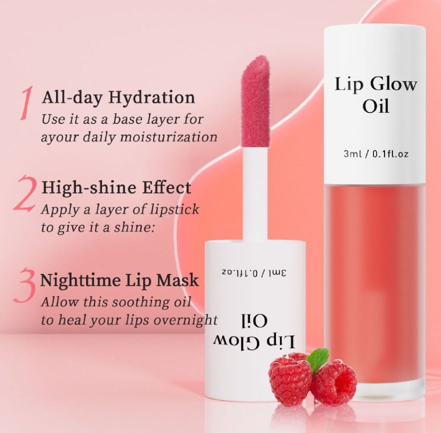 💋 Get the Perfect Pout✨ Tinted Lip Glow Oil - For Lush, Hydrated Lips with a Natural Glow! 💖