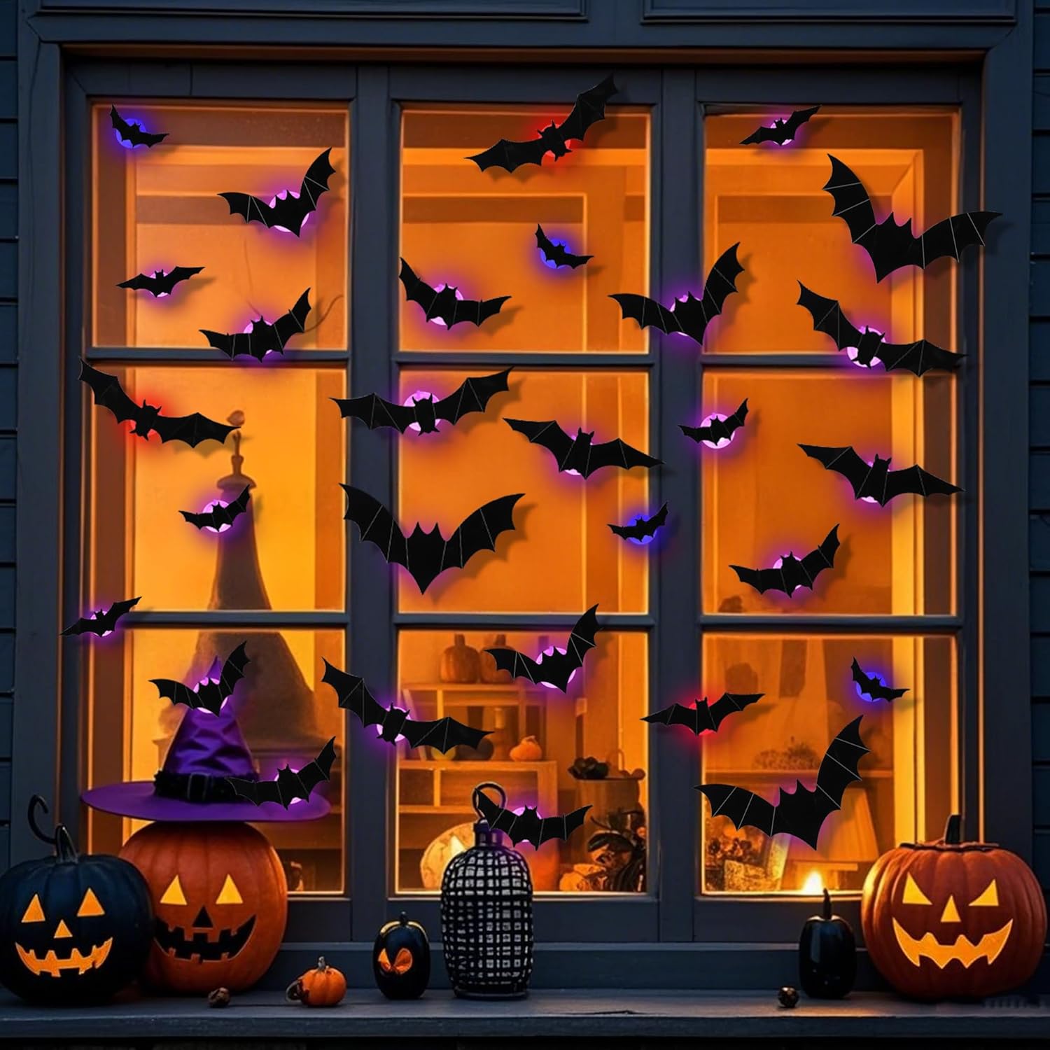 🦇12pcs/set 3D Bat Design LED Decoration