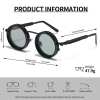 Adjustable Tint Rounded Polarized Lenses Retro Sunglasses