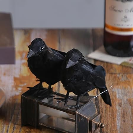 🔥Halloween Sale 60% OFF--Handmade Black Simulated Feathered Raven