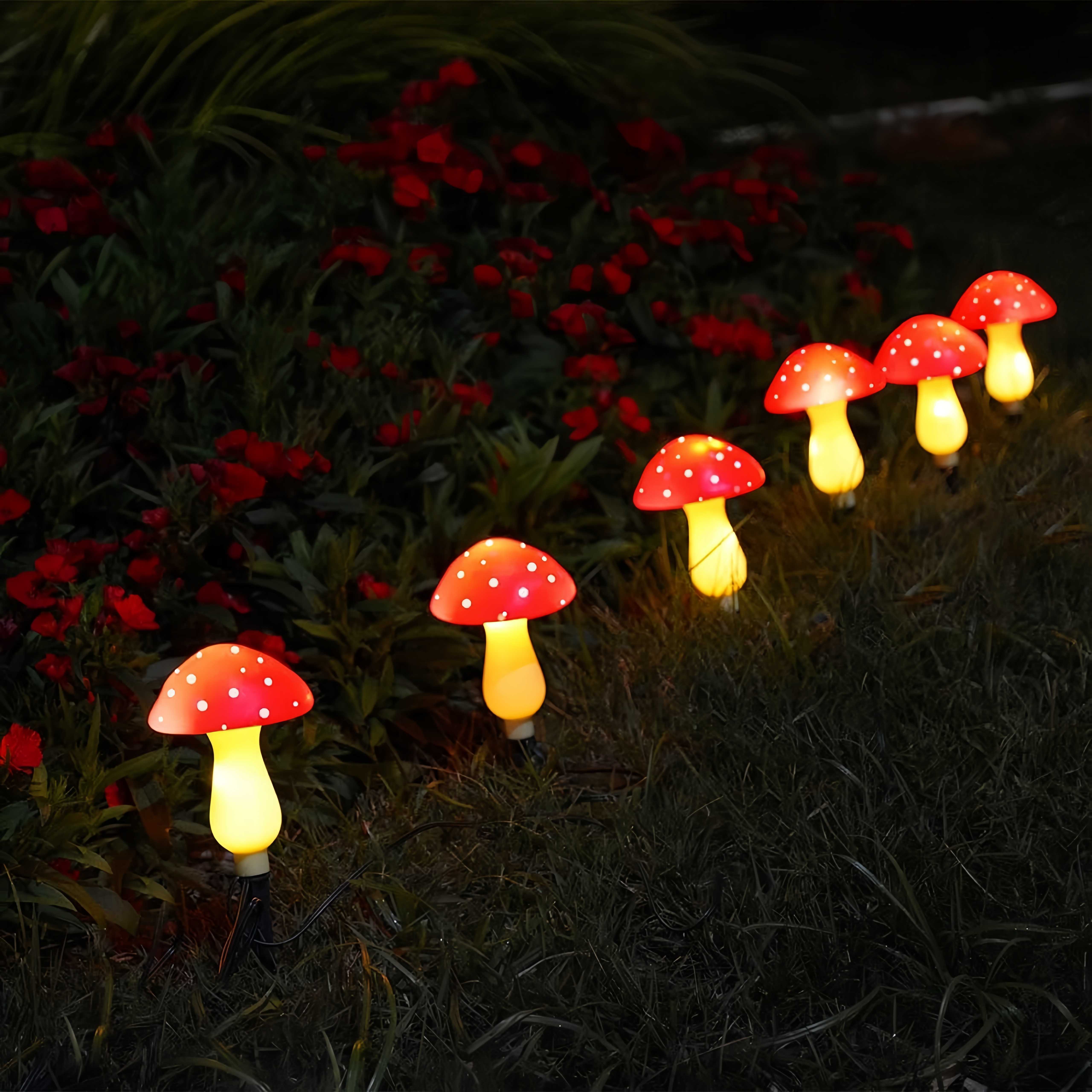🎁TikTok Last Day Sale - 70% OFF🔥Solar Powered Mushroom Shaped Garden Glow Light