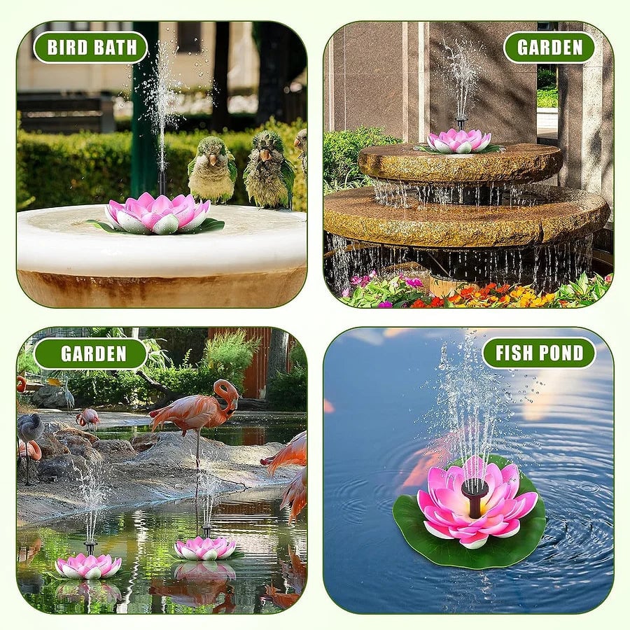 🔥Last Day Promotion 48% OFF-🎁-Lotus Shaped Solar Fountain Pond Decorative