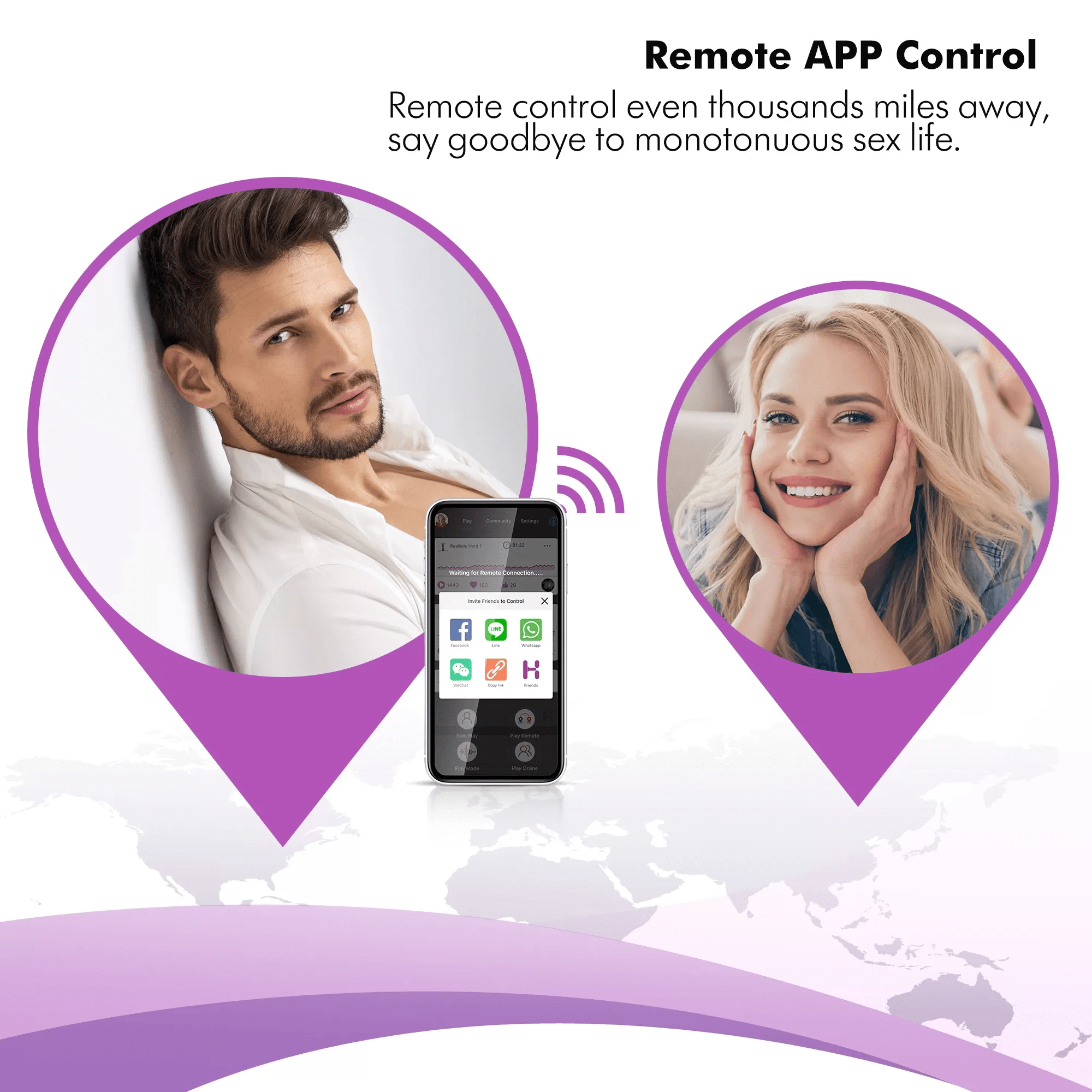 Hismith Pro Traveler 2.0, Portable Sex Machine App Controlled With Remote - 6.8