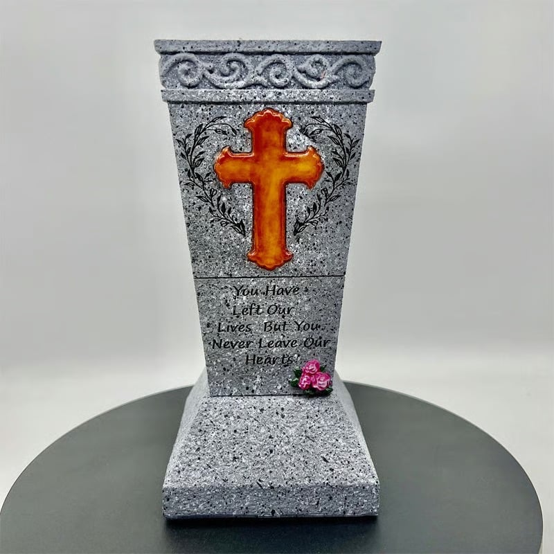 🎁TikTok Last Day Sale - 70% OFF🔥Solar-powered cross angel flowerpot solar-powered cemetery vase with LED