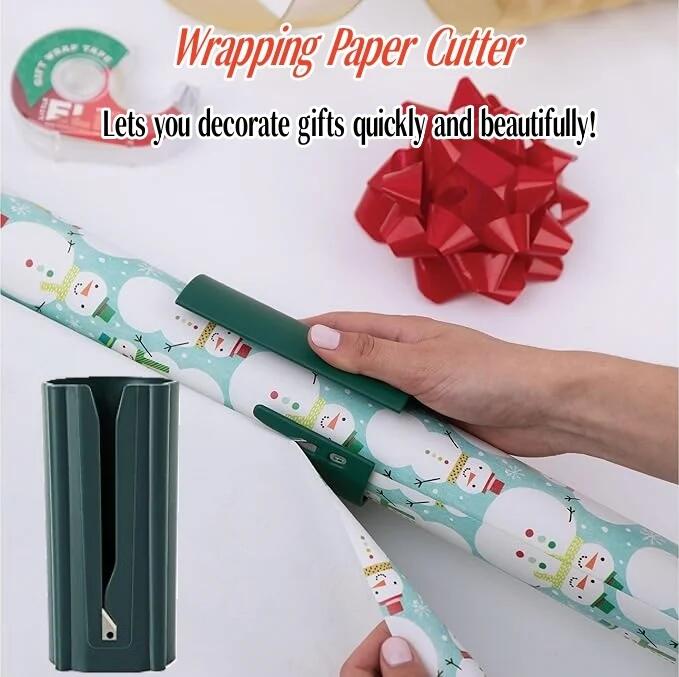 🎄 Early Christmas Sale 🎁Christmas Gift Wrapping Paper Cutter Set