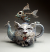 🎁HANDMADE ART CAT TEAPOT-BUY 2 FREE SHIPPING
