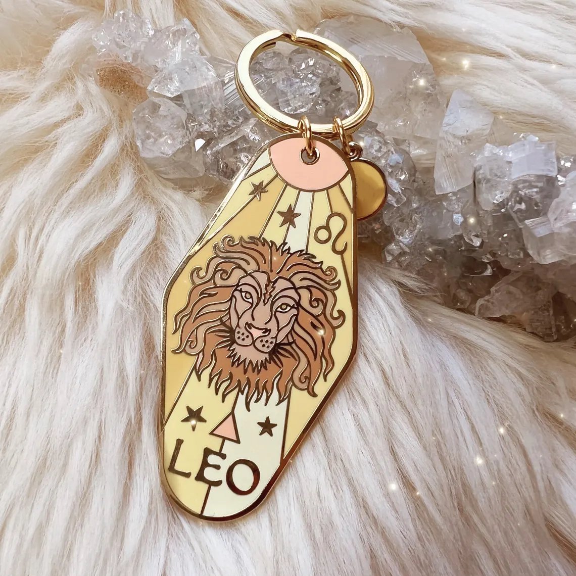 🎁TikTok Last Day Sale - 70% OFF🔥Vintage Illustrated Zodiac Keychain✨🔮