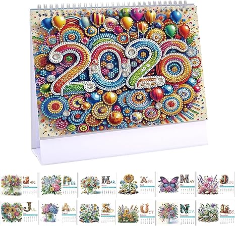 🎁TikTok Last Day Sale - 70% OFF🎉2026 DIY Diamond Painting Desk Calendar