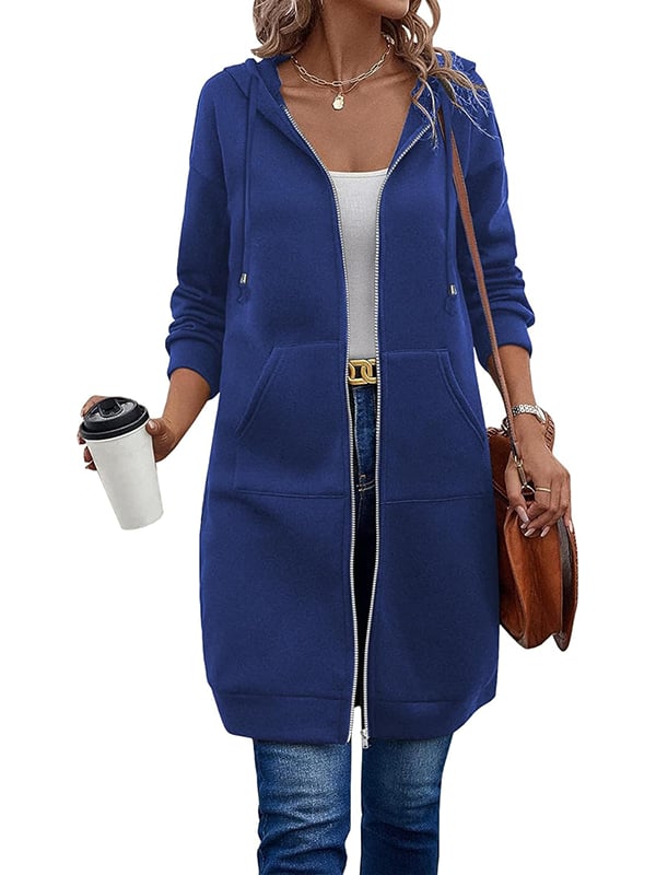 📢Letzter Tag: 49% Rabatt🔥Lässiger Fleece-Kapuzenpullover mit Reißverschluss für Damen