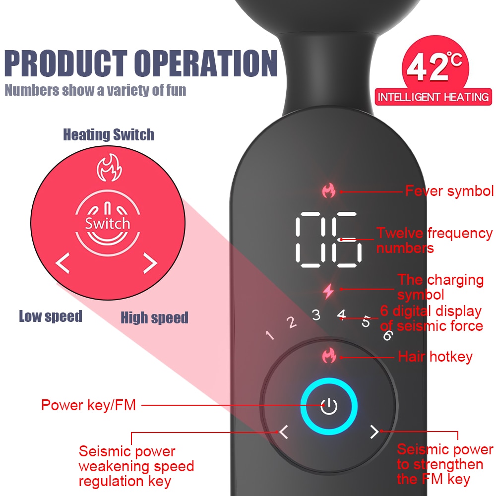 SHEMESIX - Female Masturbation Vibrator - Wireless G-Spot Clit Stimulation Heated Thermostatic Massager