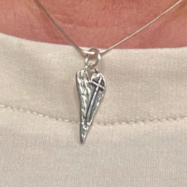 ✝️100% Handmade Silver Cross Healing Heart (Chad Smith Handmade®)