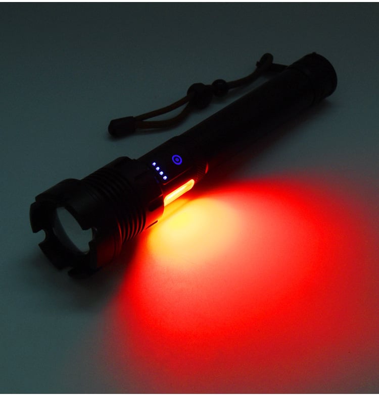 (🎅Christmas Hot Sale🔥🔥)LED Rechargeable Tactical Laser Flashlight 70000 High Lumens