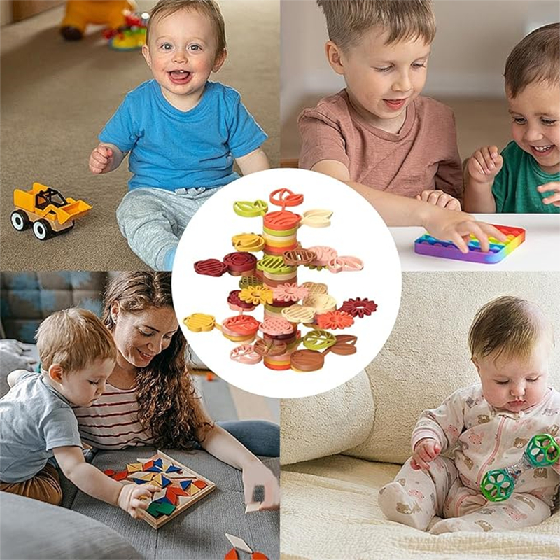 🔥Last Day 70% OFF🌳Stack A Rainbow Tree Stacking Blocks Toy(30 PCS)