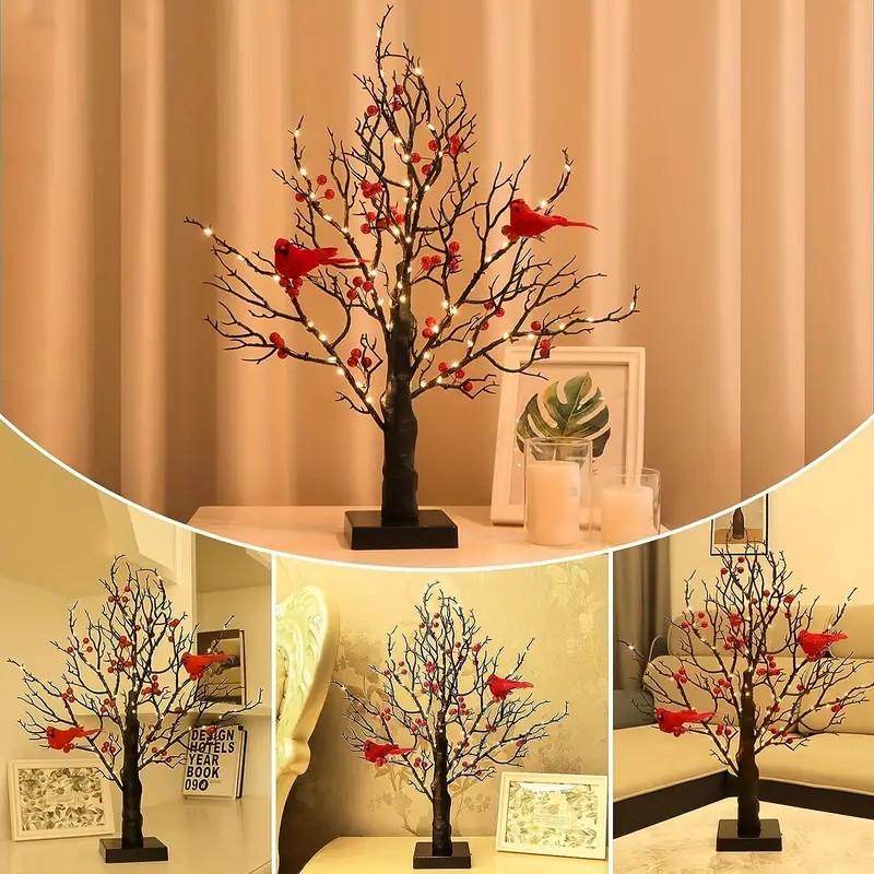 🎄TikTok Christmas Sale -70% OFF🐦Vintage Glowing Tree with Cardinals