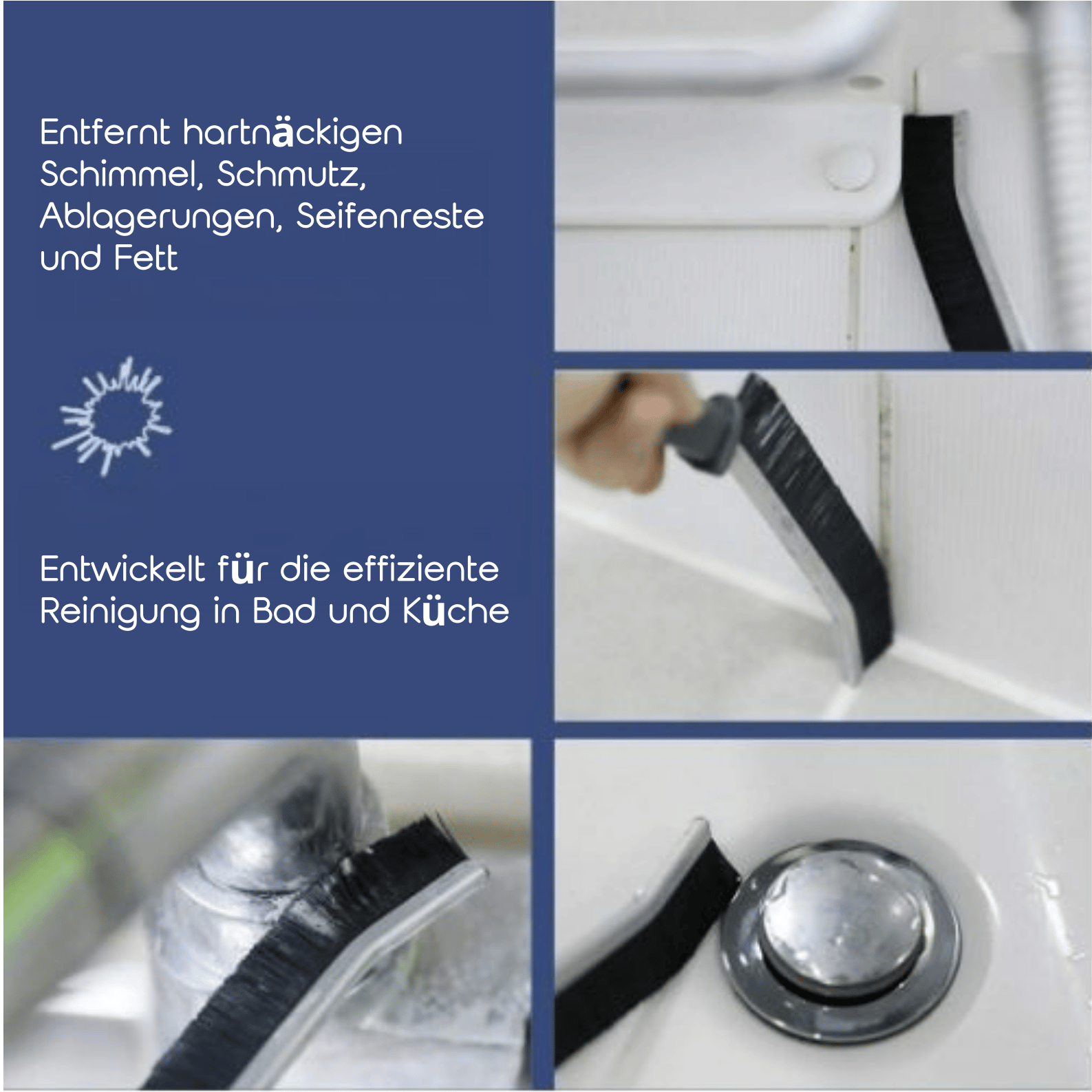 🏆Nur 1,99 € – Aktion am letzten Tag!🎁Hartborsten-Eckenreinigungsbürste