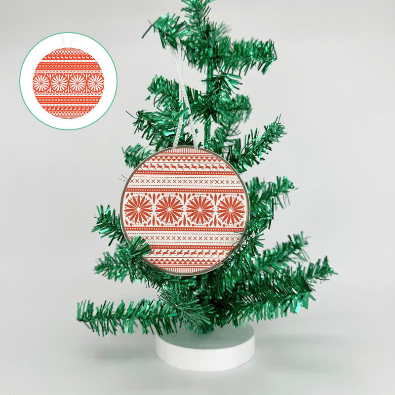 🎄TikTok Christmas Sale - 70% OFF🎄Round Christmas tree hanging sign with patterns