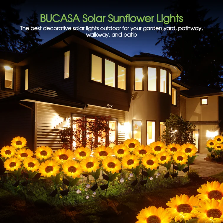 🎊HOT SALE🌻 Waterproof Solar Garden Sunflower Lamp (4 Pack&Buy 2 Free Shipping）