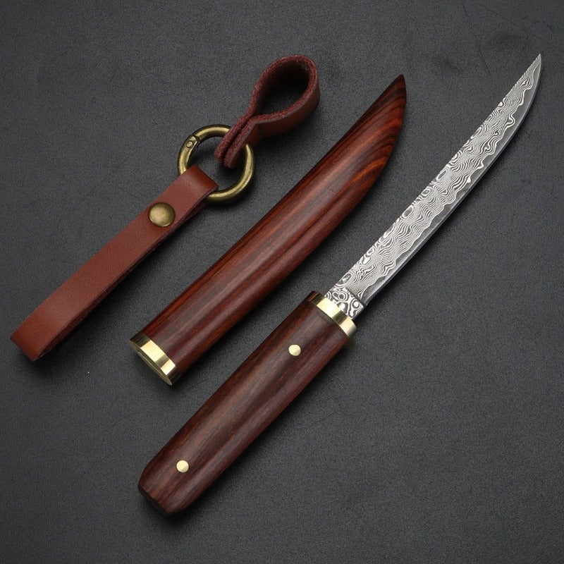 Ebony Damascus Knife