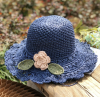 💖 ✨ Eleganter gehäkelter Strohhut mit Rüschen – faltbarer Sonnenhut